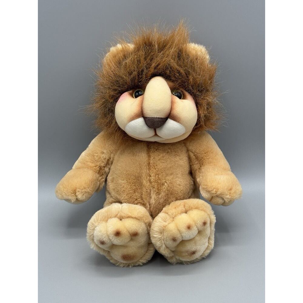 Vintage 1991 Dumplings 24k Polar Puff Lion Plush 14” Stuffed Animal